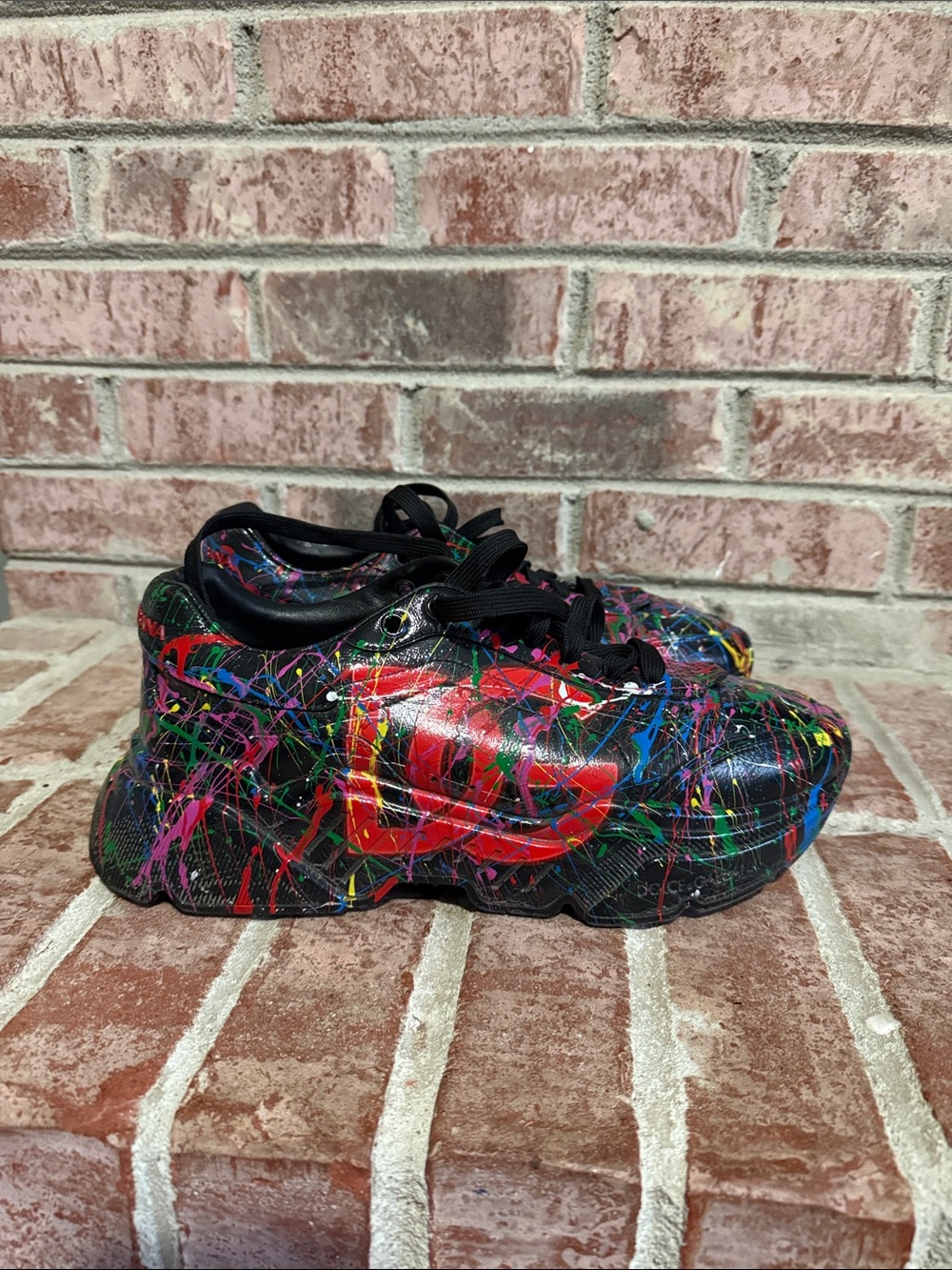 Mens Dolce & Gabbana daymaster Paint-Splatter sneaker size 9